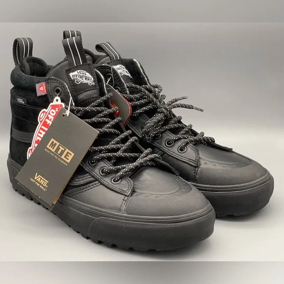 Vans Sk8 Hi Mte 2 Black/Black 3M Primaloft Hydroguard Boots Men’s 8 & 9 NEW - Picture 2 of 12